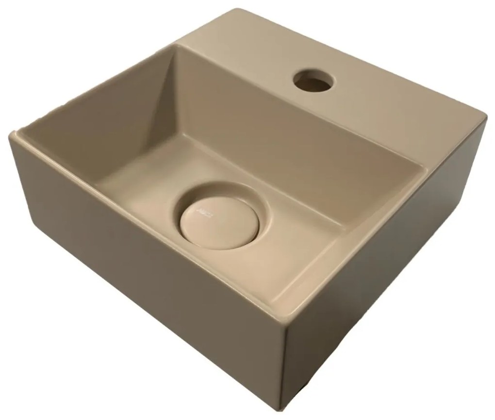 Salenzi Spy Fontein met clickwaste 30x30 cm mat taupe