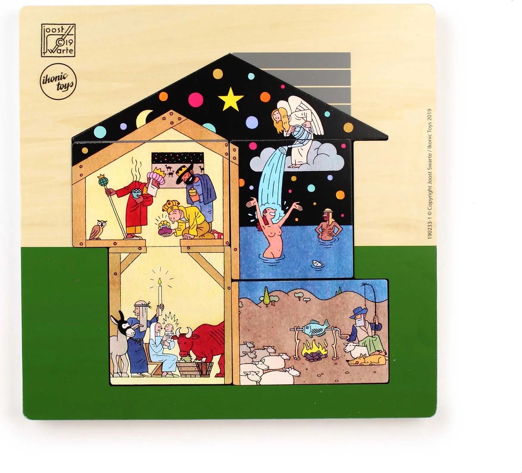 Houten Puzzel - 'Huis' - Joost Swarte