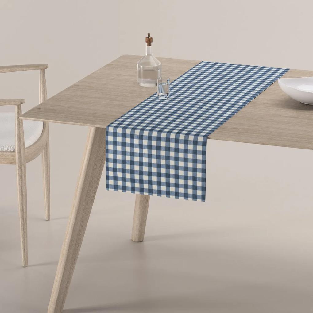 Dekoria Rechthoekige tafelloper, marineblauw-ecru , 40 x 130 cm