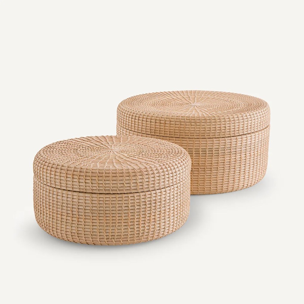 Opbergdoos in rotan,Ø 50 cm, Ysée