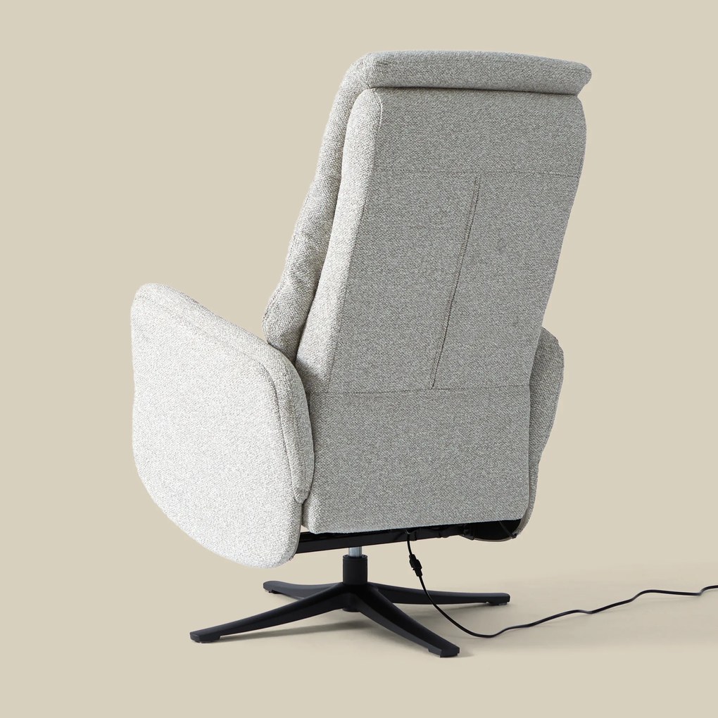 Elektrisch Verstelbare Stoel Lichtgrijze Stof