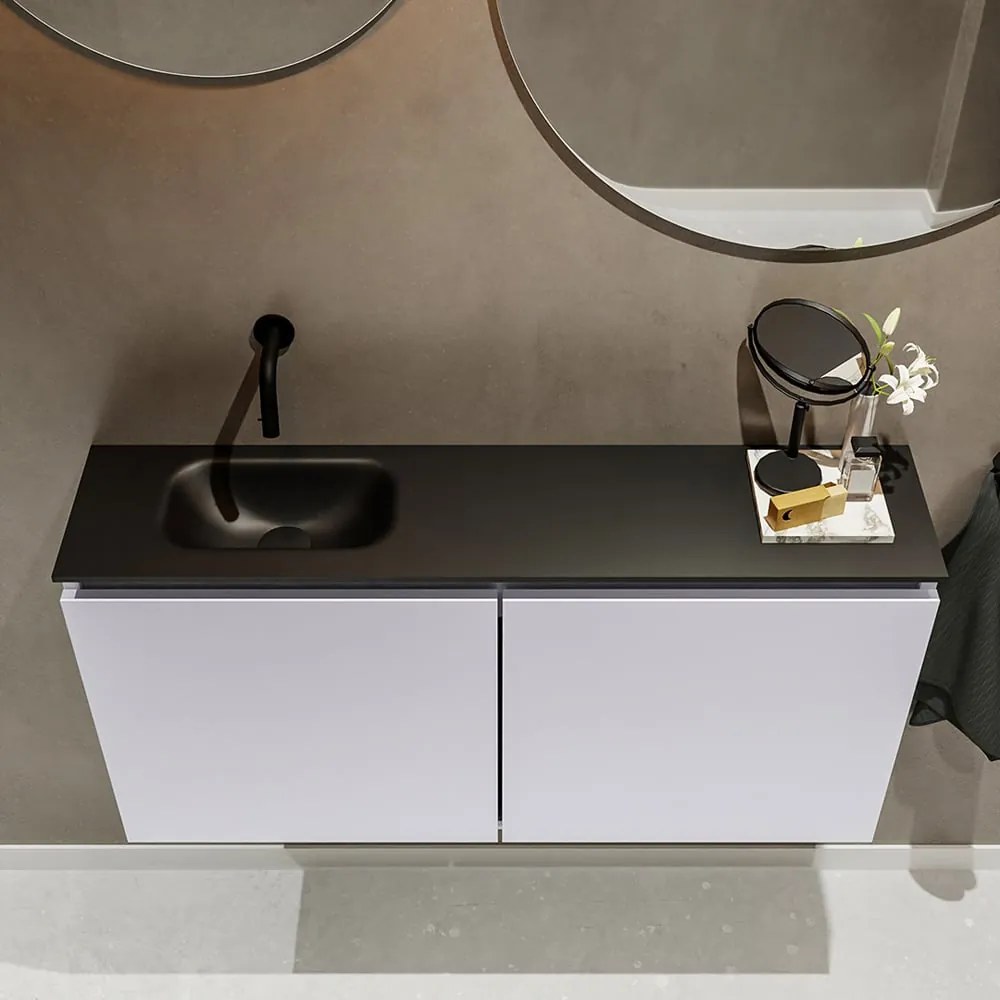 Mondiaz Ture 100cm toiletmeubel cale met wastafel urban links geen kraangat