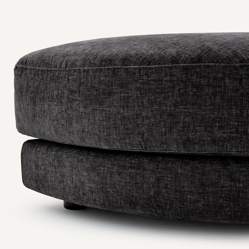 Modulaire voetensteun in chenille fluweel, TIBERIO