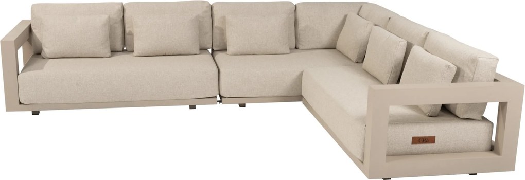 Metropolitan modulaire hoek loungeset rechts 3 delig latte 4 Seasons Outdoor