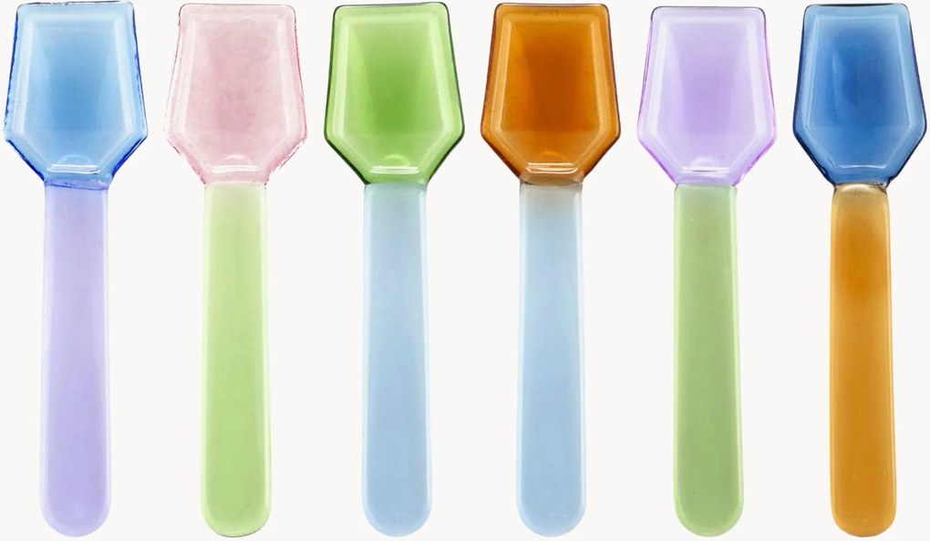 Lepels Ice Cream van borosilicaatglas, 6-delig