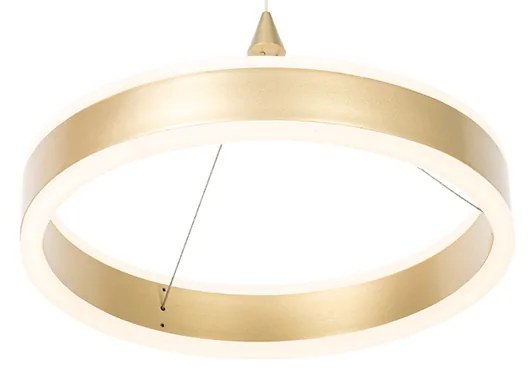 Hanglamp messing 30 cm incl. LED 3-staps dimbaar - Lyani