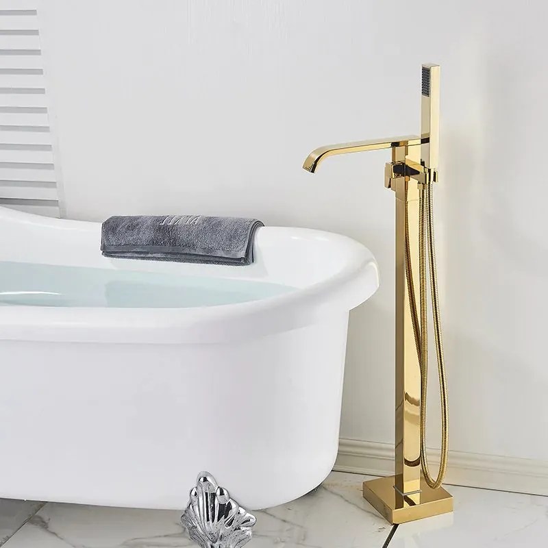 Vloeren badmengkraan Rea Carat Gold