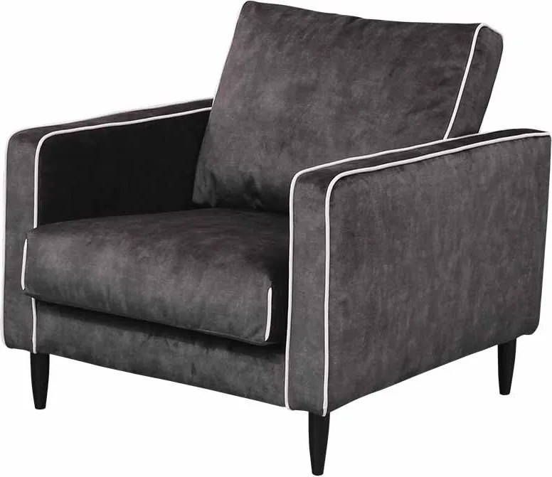 Fauteuil - Rör - velours Adore antraciet 67