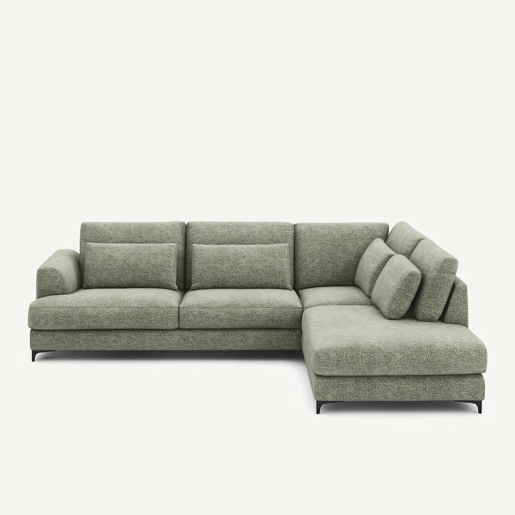 Omvormbare hoekbank rechts, van stevig katoen, MARSILE