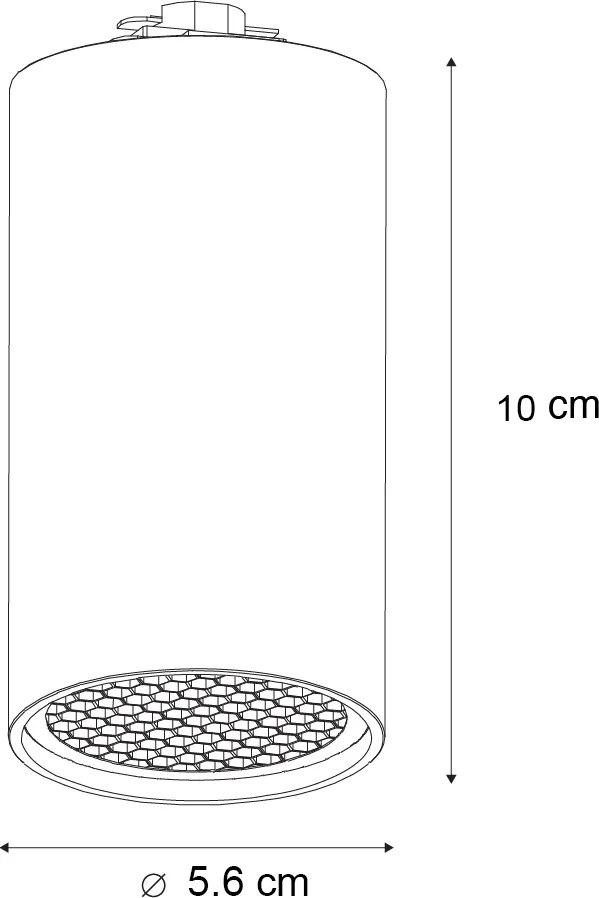 Moderne spot donker brons voor railsysteem 1-fase GU10 50mm - Iconic Ruby Honey