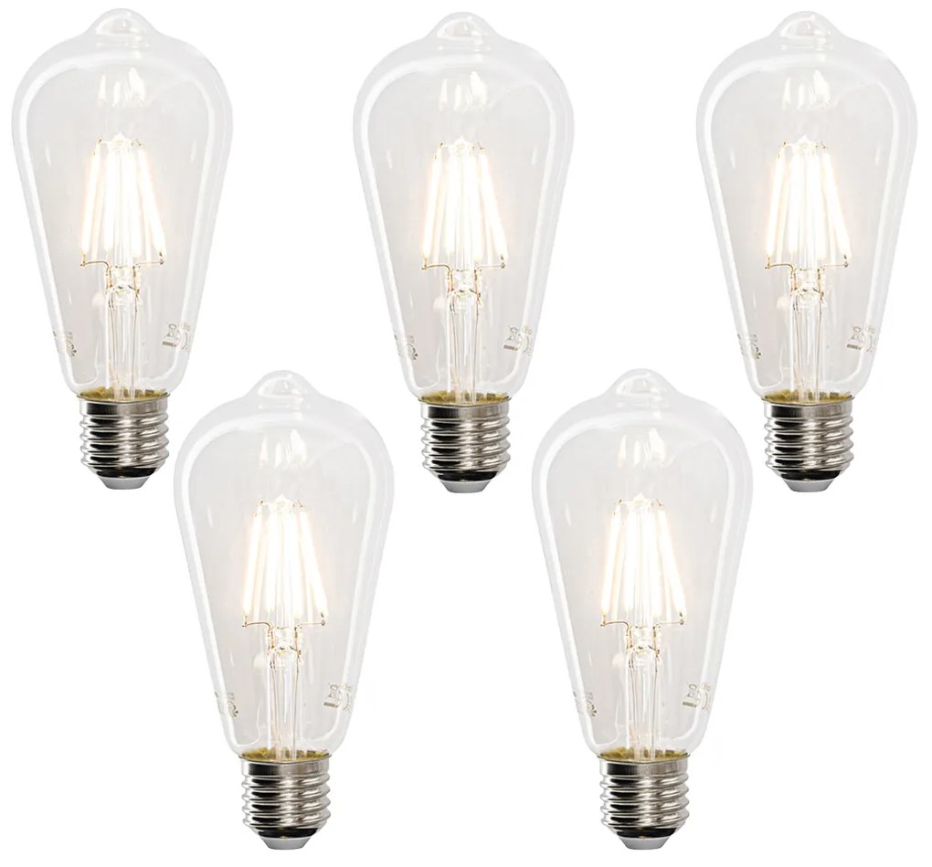 Set van 5 Smart E27 LED lampen ST64 4,5W 470 lm 1800-4000K