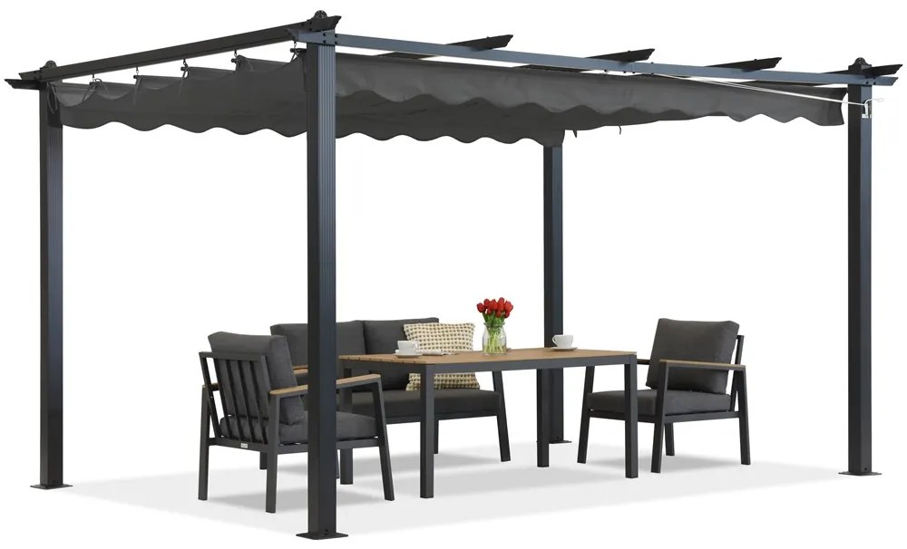 Tuinpaviljoen Barbados 3x4 m antraciet Garden Point