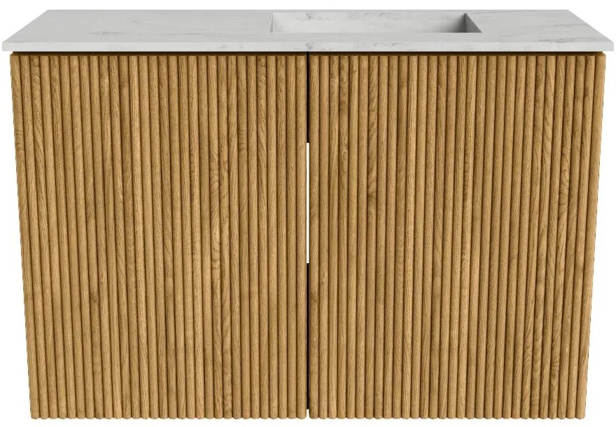 Mondiaz Joya DLux 60cm toiletmeubel oak met wastafel faye rechts 1 kraangat opalo