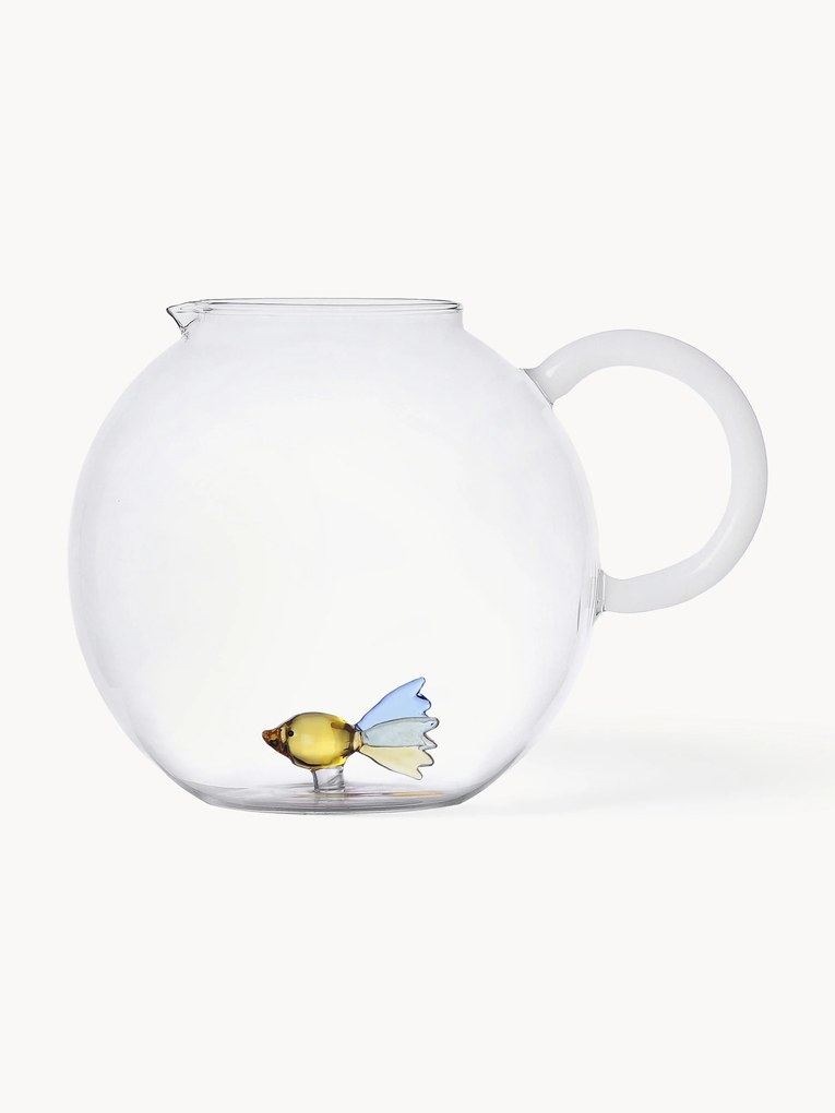 Handgemaakte karaf Animal Farm van borosilicaatglas, 2.4 L