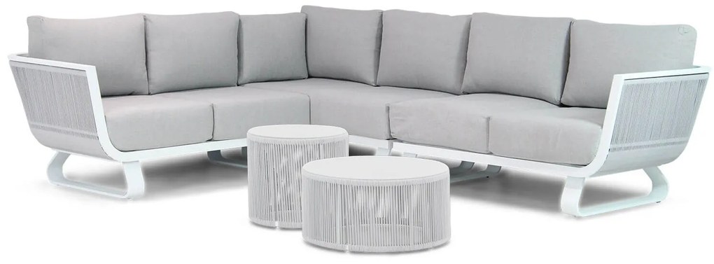 Hoek loungeset 6 personen Rope Wit  Santika Furniture Santika Corniche