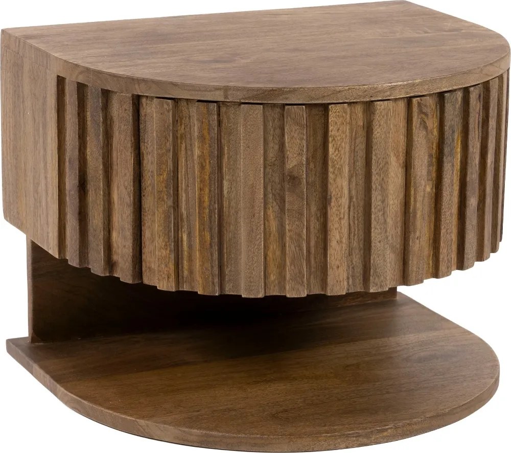 Zwevend Nachtkastje Hout Met Legplank - 40x35x30cm.