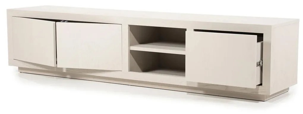 Tv-meubel Taupe Eiken 200 Cm - 200x42x45cm.