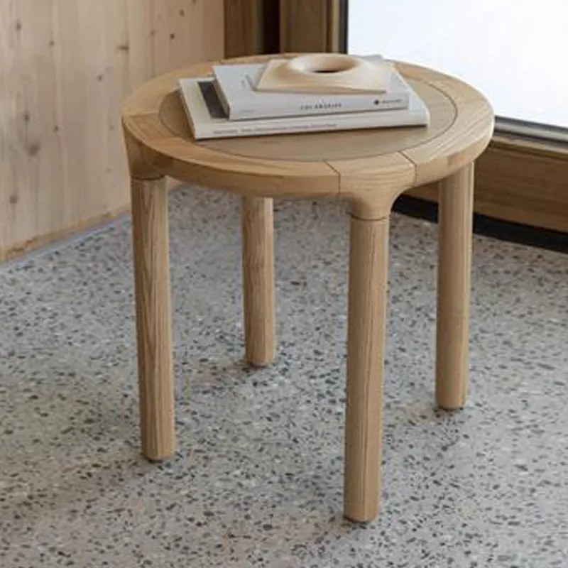 Zuiver Storm Ronde Bijzettafel Eiken - 35 X 35cm.
