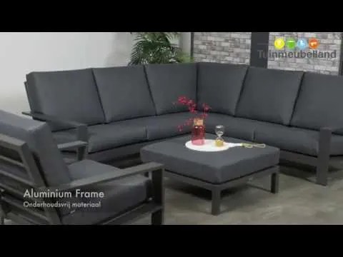 Garden Impressions Coba loungeset 4-delig - donker grijs