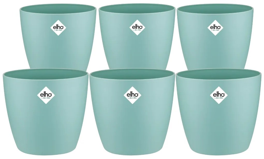 6x Pot Elho Brussels round groen