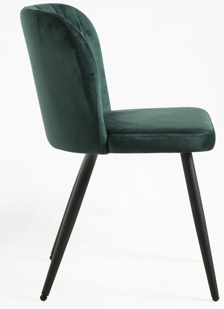 Pak 4 Fluwelen Luk Stoelen