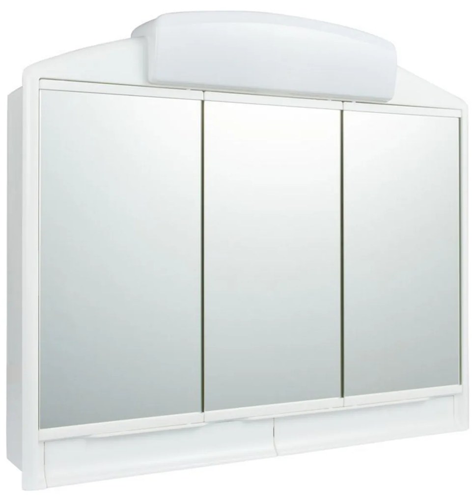 Spiegelkast Allibert Tippo Met Verlichting 59 Cm Mat Wit Biano