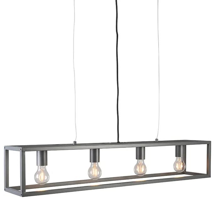 Eettafel / Eetkamer Moderne hanglamp antraciet - Cage 4 Modern E27 Binnenverlichting Lamp
