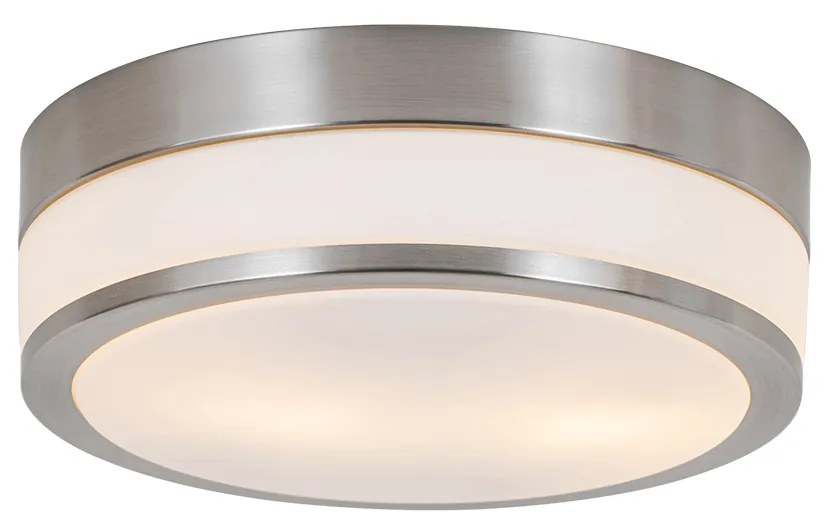 Klassieke buiten plafondlamp staal 28 cm IP44 - Flavi Klassiek / Antiek E27 IP44 Buitenverlichting rond