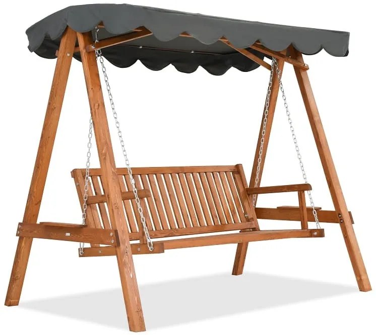 Houten schommelbank Haïti Garden Point grijs
