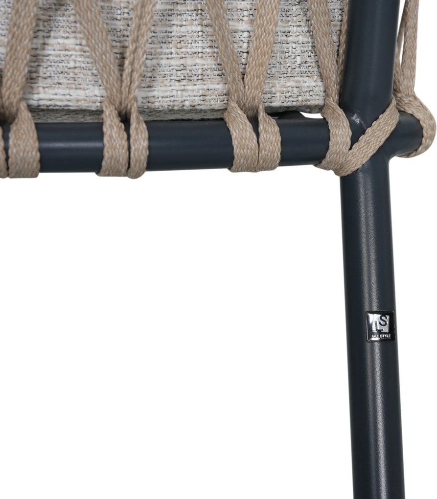 Tuinstoel Rope Grijs-antraciet Lifestyle Garden Furniture Morano