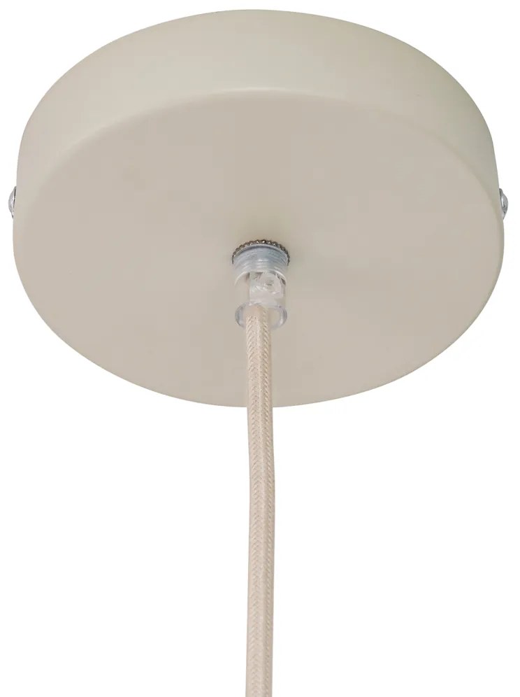 Japandi hanglamp crème met linnen kap - Aisha