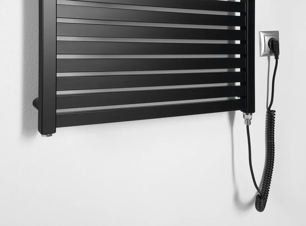 Sapho Tondi elektrische radiator zwart mat 60x97cm 400W