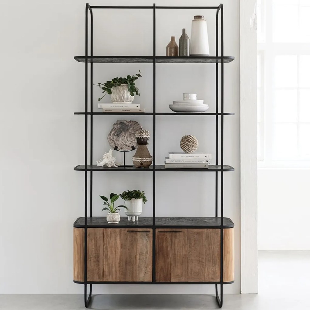 DTP Home Soho Stellingkast Teak En Mortex - 110x45x210cm.