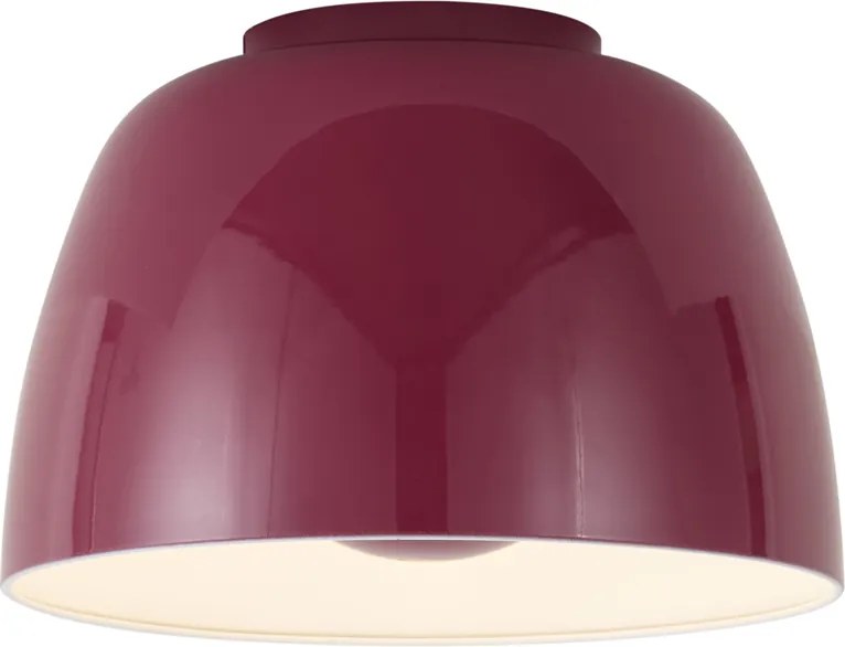 Retro plafondlamp rood met witte binnenkant incl. LED 3-staps dimbaar - Vera