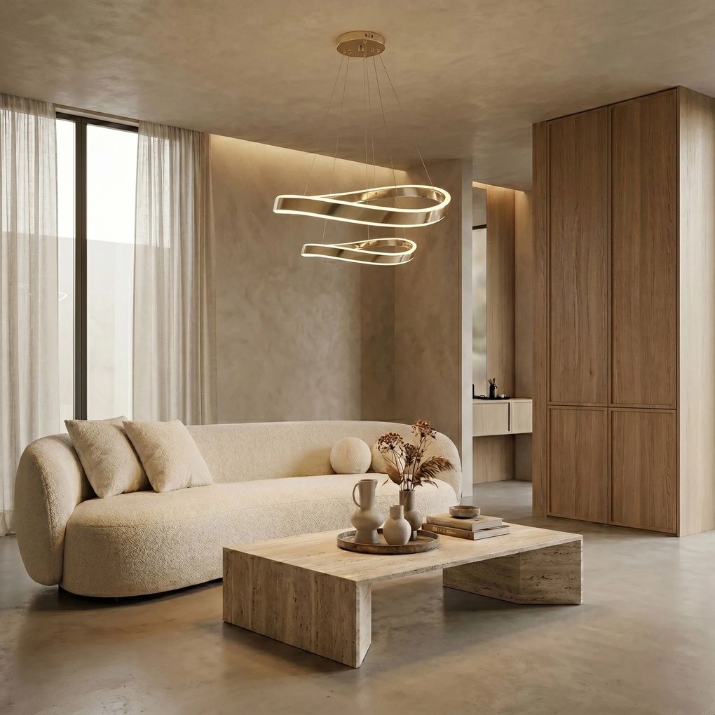 PLAFOND HANGENDE LAMP SWE063-CP GOLD