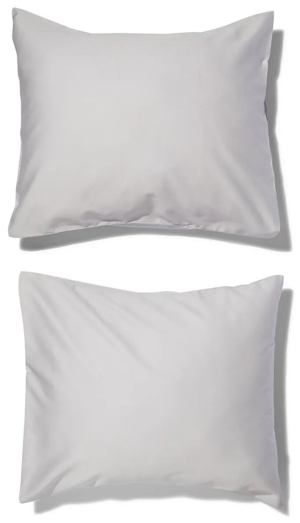 HEMA Kussenslopen Katoensatijn 60x70 - 2 Stuks (lichtgrijs)