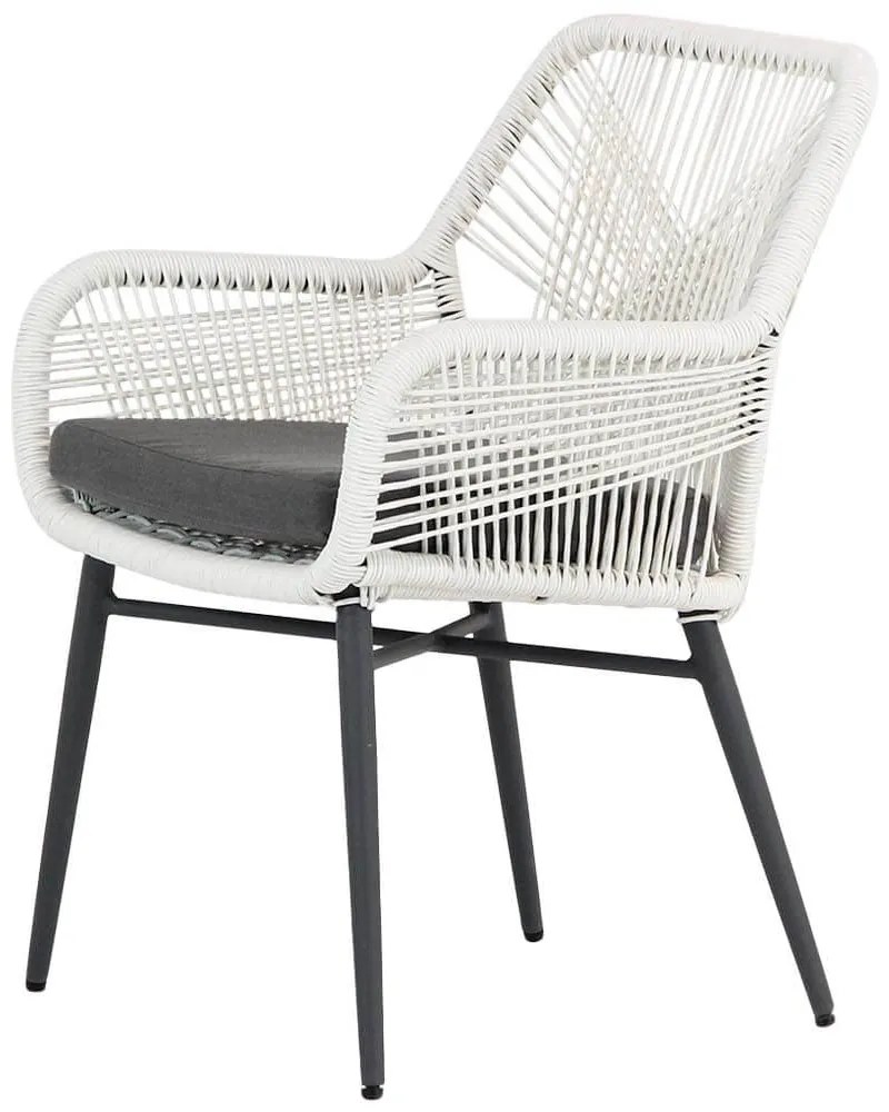 Bistroset 2 personen 70 cm Aluminium/wicker Wit Lifestyle Garden Furniture Advance/Como