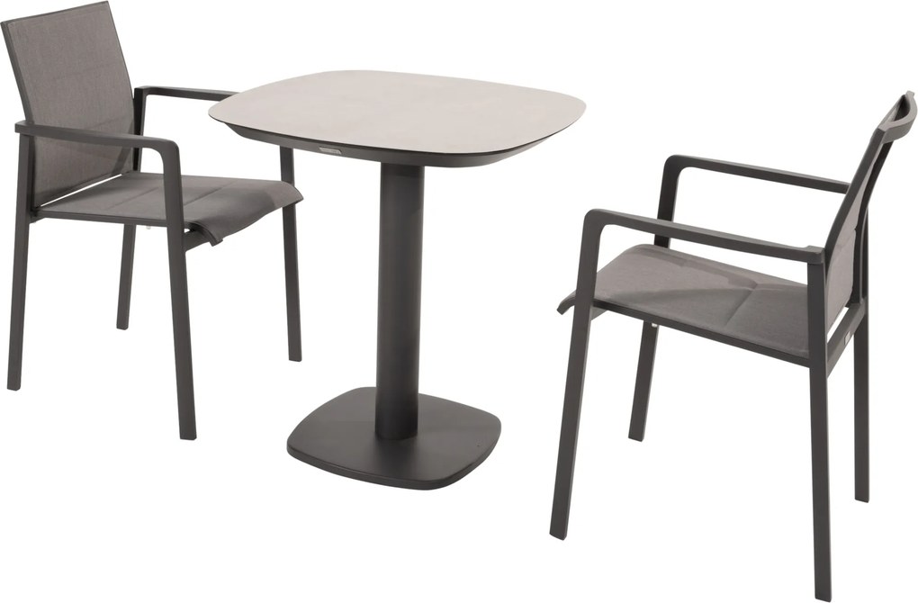 Manolo Cortina bistro dining tuinset 3 delig keramiek antraciet Taste 4SO