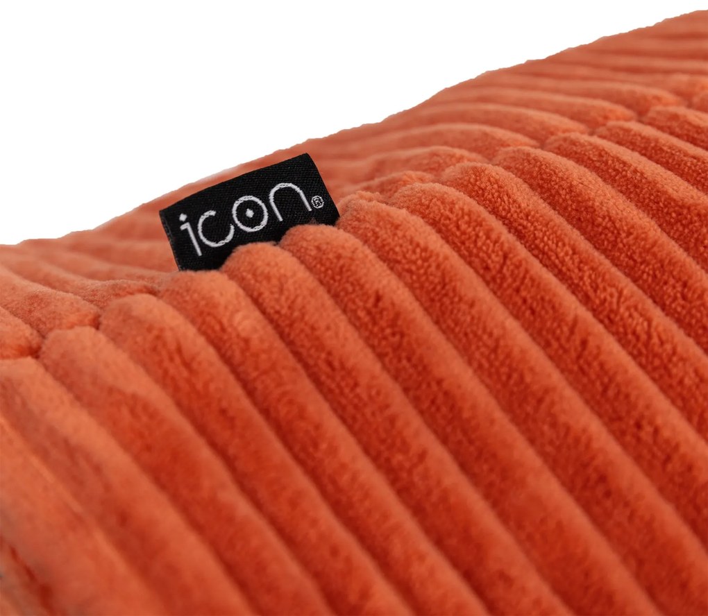 Theo Corduroy Poef - Terracotta