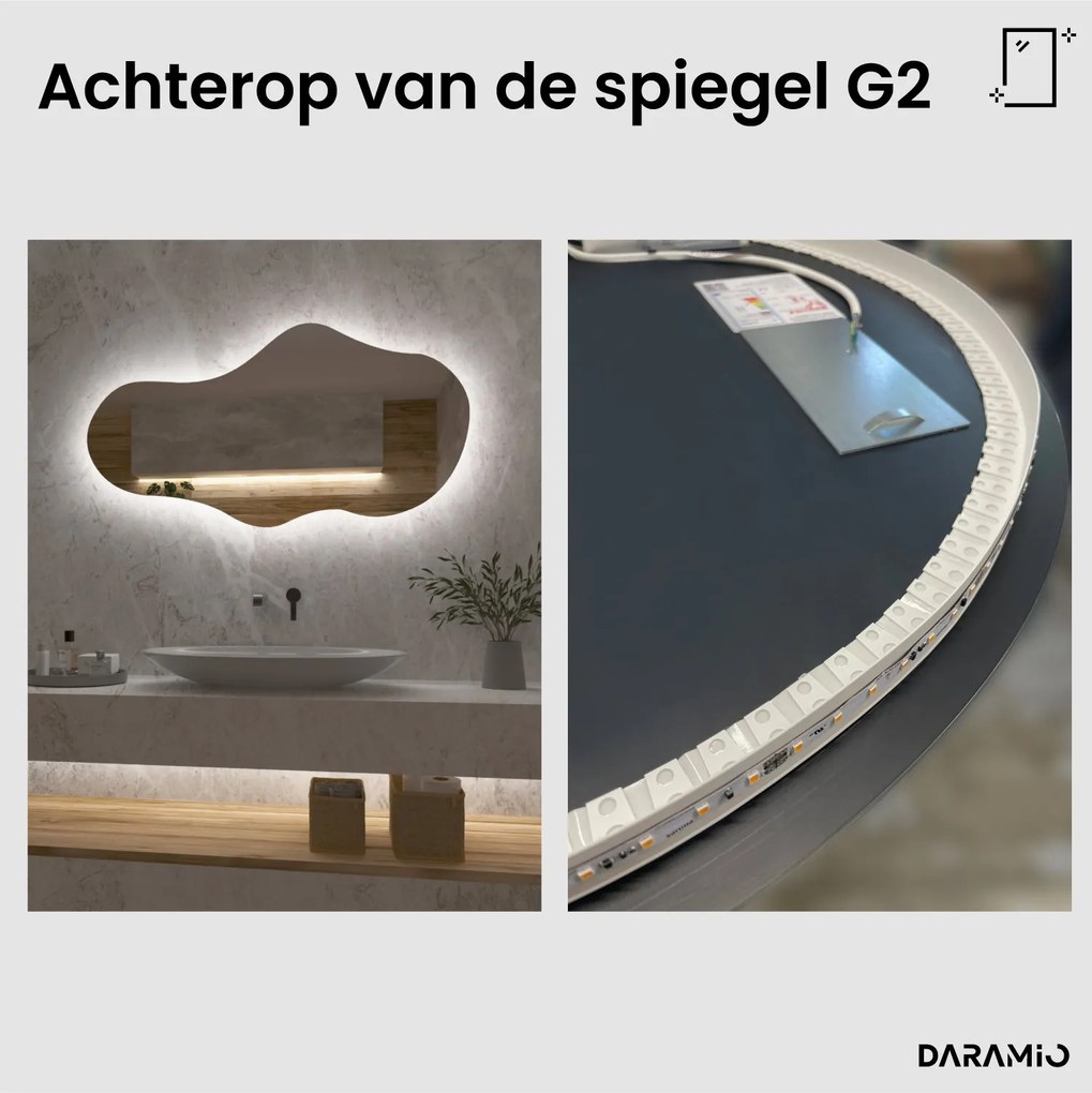 Wolkvormige spiegel met LED-verlichting G2