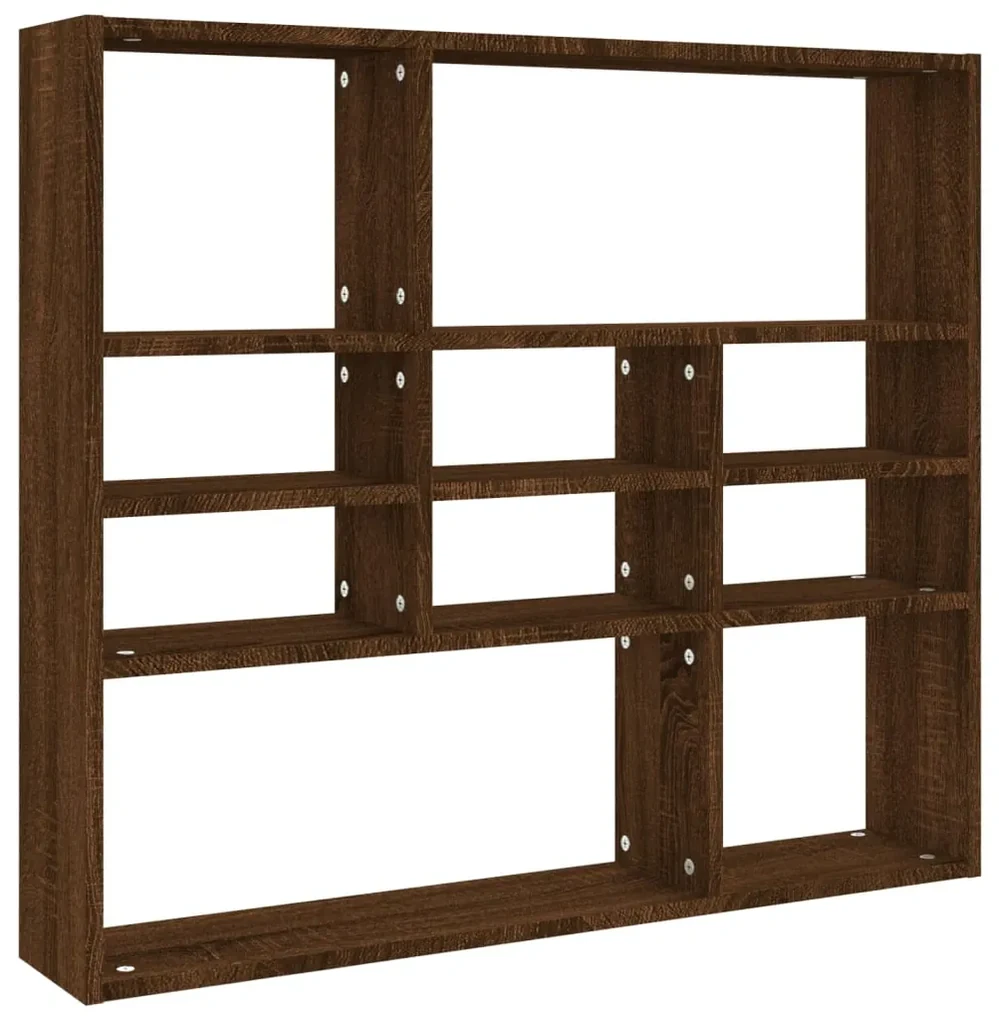 vidaXL Wandschap 90x16x78 cm bewerkt hout bruineikenkleurig