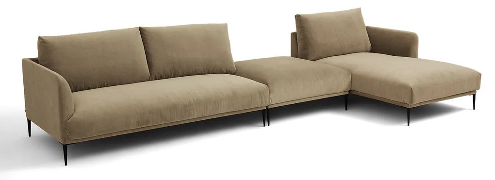 XL voetenbank in fluweel, Oscar, ontwerp E.Gallina