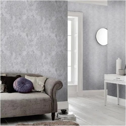 Sublime vliesbehang Concrete barok grey/silver