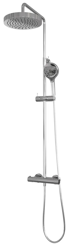 Brauer Stripe opbouw regendouche met 25cm hoofddouche en 3 standen handdouche chroom