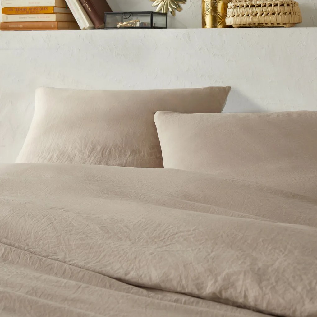 Bedset in gewassen microvezel, recycled polyester