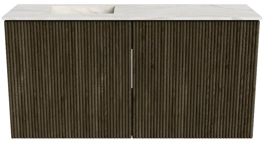 Mondiaz Joya DLux 80cm toiletmeubel shadow met wastafel faye links zonder kraangat ostra