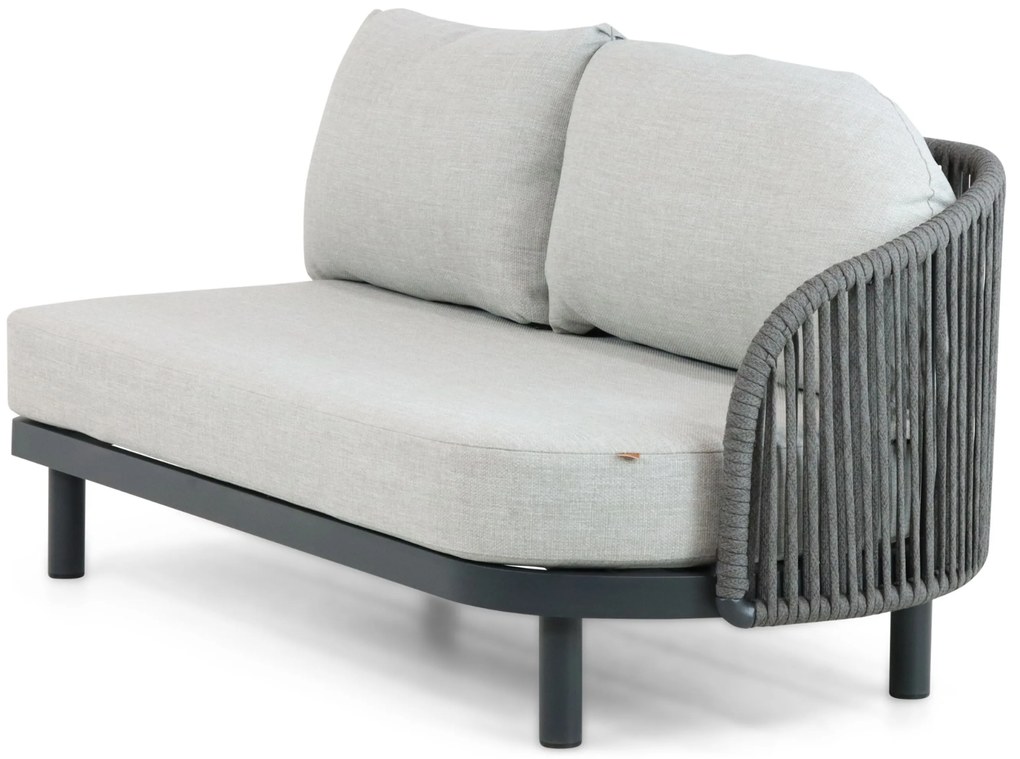 Hoek loungeset 5 personen Aluminium/rope Grijs  Santika Furniture Santika
