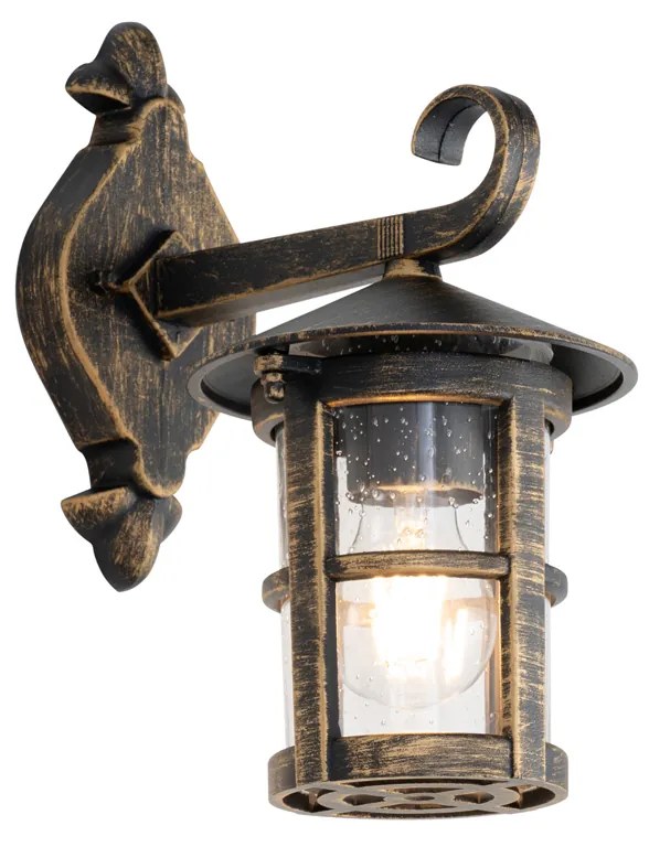 Klassieke buiten wandlantaarn antiek goud IP44 - Herb