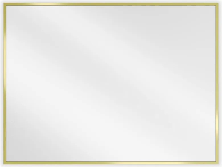 Mexen Loft rechthoekige badkamerspiegel 80 x 60 cm, gouden lijst - 9852-080-060-000-50