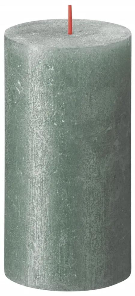 Bolsius Stompkaarsen Shimmer 4 st rustiek 130x68 mm oxideblauw